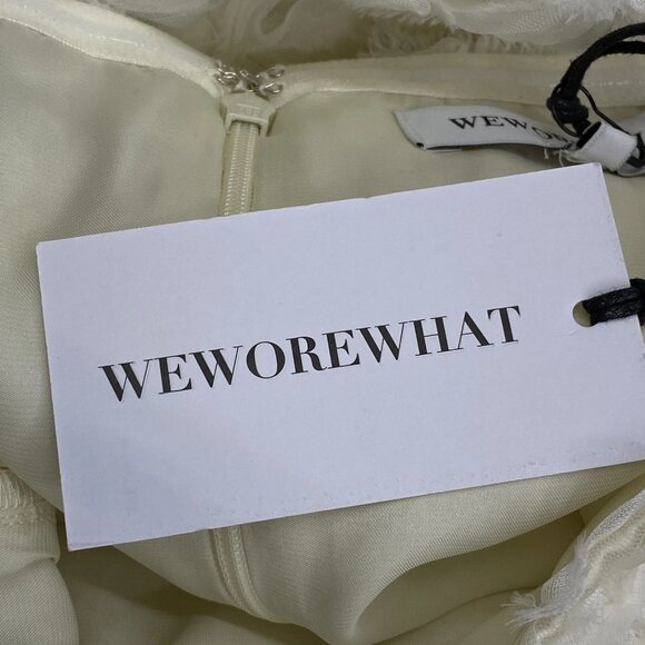 WeWoreWhat Women’s Strapless Floral Lace Mini Dress – Ivory - Picture 5 of 12